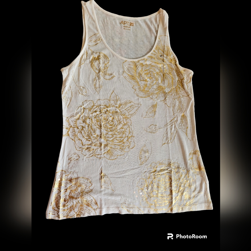 Apt.9 Metallic Sequined Tank Top